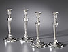 A very elegant set of four Georgian sterling silver candlesticks by John Winter & Co.
Sheffield 1779
Fully hallmarked.